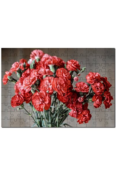 Cakapuzzle مجموعة من القرنفل الأحمر البري 255 قطعة لغز الصور المقطوعة Mdf (خشب)