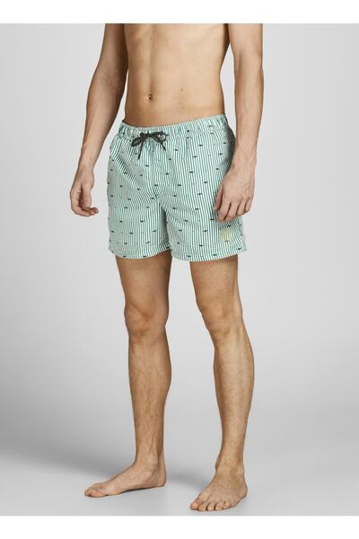 Jack & Jones 12204006_jpstcrete Jjswim Akm Mini Normal Зі шортами зеленого кольору з візерунком для чоловіків