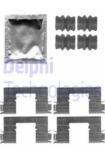 DELPHİ Lx0538 Brake Pad Spring Set 9 Pieces -lp2078- (RENAULT: KANGOO 08- 1.5DCI 1.6 (WM127887)