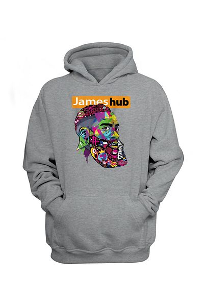 usateamfans Мъжки сив суитшърт с качулка James Hub