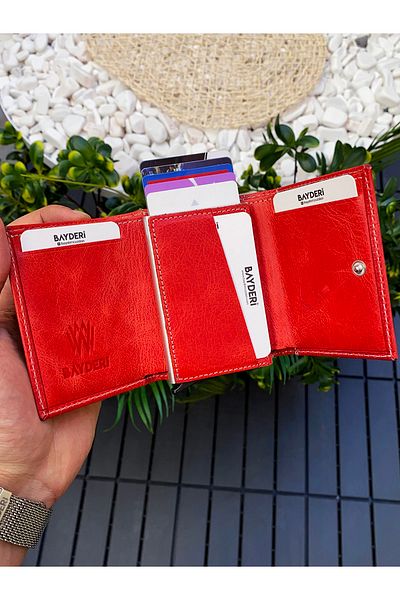 BAYDERİ Jules Genuine Leather Men's Wallet with Mechanism