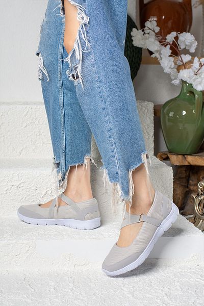 İmerShoes Gray Lightweight and Flexible Sneakers for Women - Easy Wear, Breathable, 048