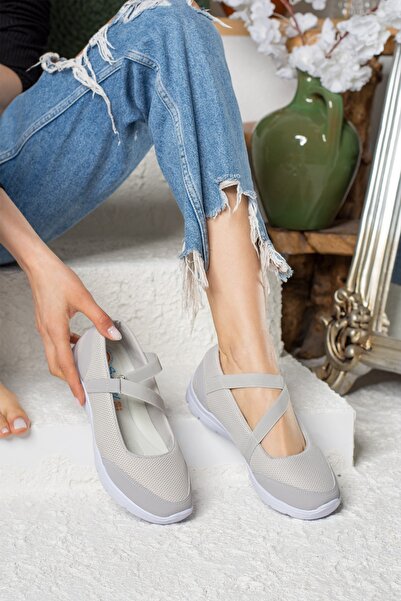 İmerShoes Gray Lightweight and Flexible Sneakers for Women - Easy Wear, Breathable, 048