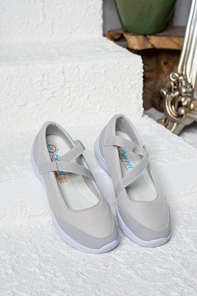 İmerShoes Gray Lightweight and Flexible Sneakers for Women - Easy Wear, Breathable, 048