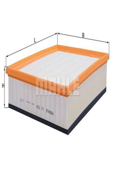 MAHLE Lx538 Air Filter-sungerli (VW TRANSPORTER 95-04) 2.4 - 2.5 Tdi074129620074129620a (WF248733)