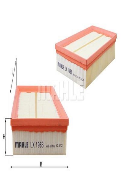MAHLE Lx1983 Filter Air-(nssan: Qashqai 07-12 /xtrail 08-12/renault Koleos 07-12 ) Triangle Type (WC365664)