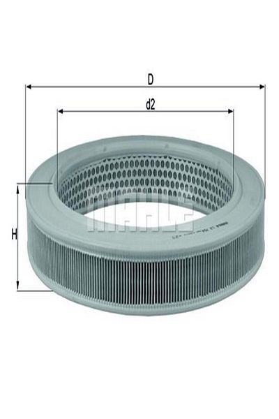 MAHLE Lx754 Air Filter 190 W201 83-90 W124 86-92 S124 86-900030940804 (WA326415)