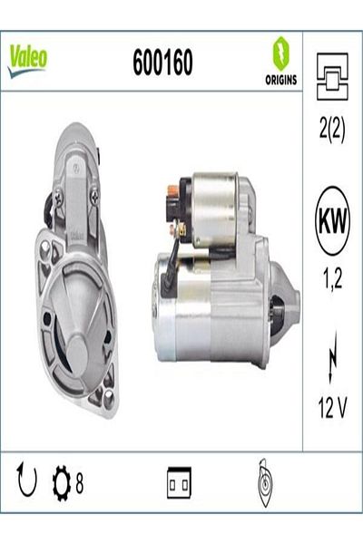 VALEO 600160 محرك المريخ هيونداي كوبيهإلنتراi30كيا سيد3610023070 (WE)554442)