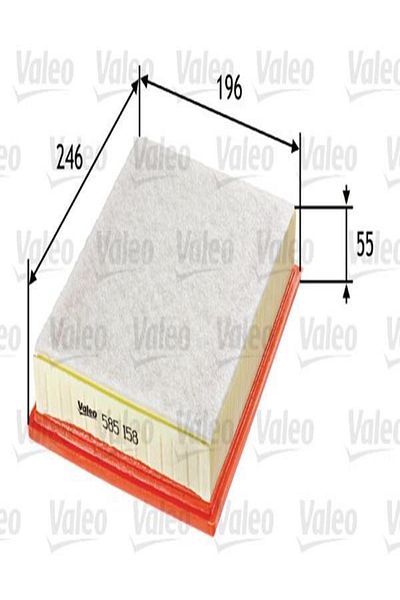VALEO 585158 فلتر الهواء (الرينو: Laguna III 1.5dci 2.0dci/ Latitude)8200602361 (WE)153274)