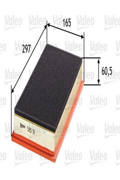 VALEO 585111 Air Filter ( Alfa Romeo : 147 1.9 Jtd 03-10/ Gt 1.9jtd 03-10 )46794403 (WA162959)