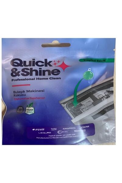 Quick&Shine Bulaşık Makinesi Kokusu Vegan Tropikal Esinti
