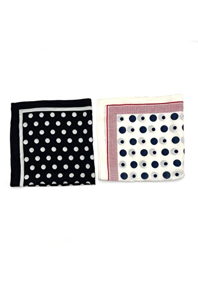 nazipek Puantiyeli Pamuklu Bandana 2'li Set