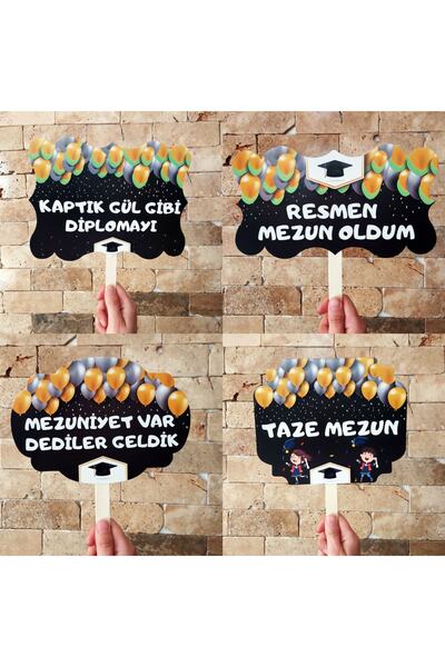 Etkinlikdenizi Mezuniyet El Pankartları 4 Parça