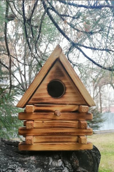 BBAWOODSHOP Natural Bird Nest - Wood Handmade, Pet Wild