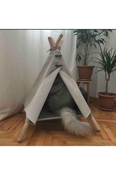 emek hasır Kedi Evi ,kedi Barınağı,kedi Yatağı Bej