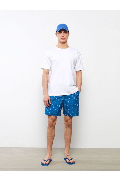 LC Waikiki Knielange gemusterte Badeshorts für Herren