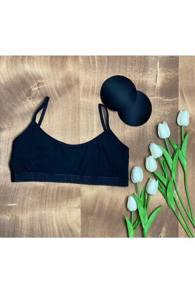 NEVRACA BUTİK Bustieră de damă cu suport pentru bretele din frânghie neagră