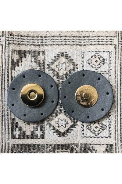 Alfa Tasarım Închidere rotundă pentru geantă din piele naturală cu magnet aur...