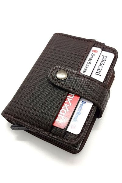 MKM Mbsg Group Plaid Automatic Mechanism Card Holder and Wallet