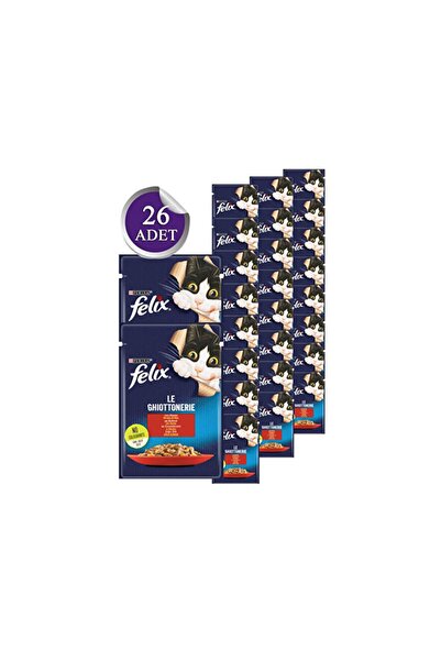 FELIX Felix Kuzu Etli Yetişkin Kedi Pouch Mama 85 Gr * 26 Adet