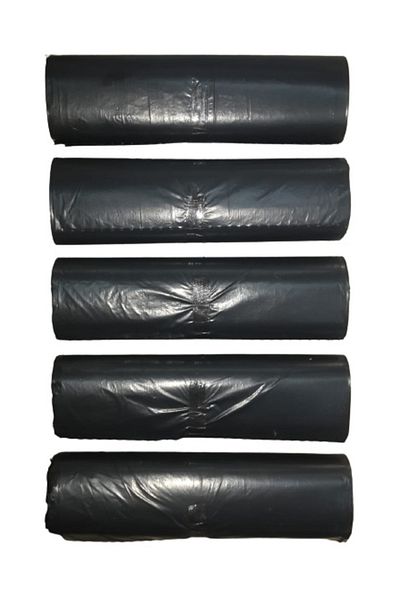 EYMARMARKET Black Extra Thick J250 Jumbo Size Garbage Bag 80*110 Cm 10 Pieces Roll 5 Packs (50 PCS)