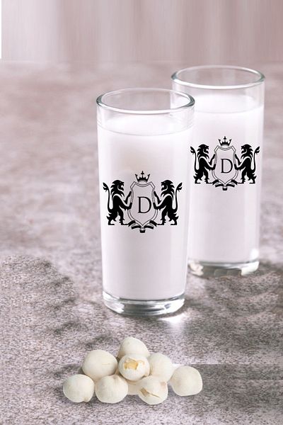 Paşabahçe Double Raki Glass with Letter D and Lion Logo Does Not Come Out in the Machine Even at 70 Degrees