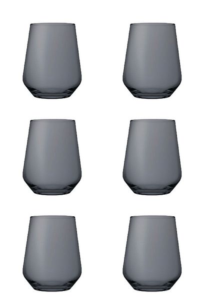 Paşabahçe 41536 Allegra Gray Water Glass 425cc 6' Pcs