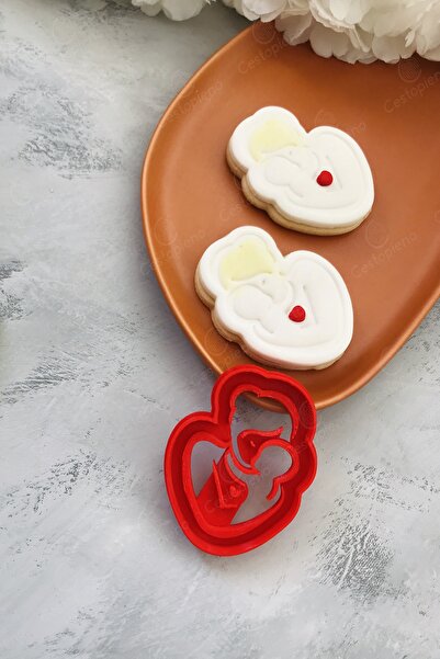 CESTOPİENO قالب كوكي للأم والطفل على شكل قلب