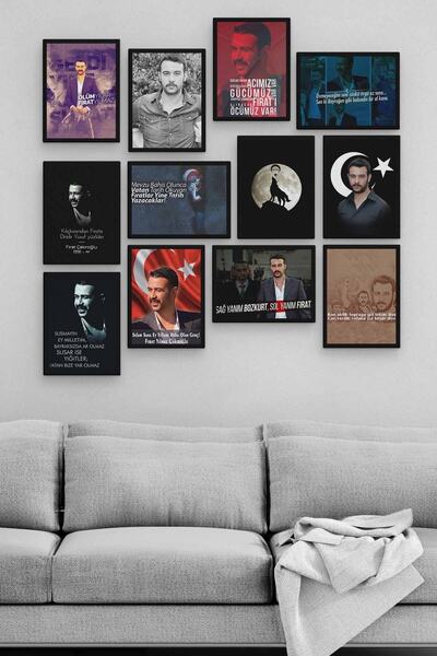 herotasarım Fırat Yılmaz Çakıroğlu 12 Parça Ahşap Mdf Tablo Zlltb286