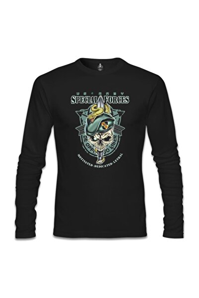 Lord T-Shirt الجيش الأمريكي - البلوز القوات الخاصة السوداء للرجال