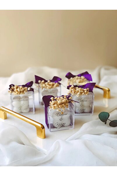 Ceyseet Özel Düğün Lüks Mini Çiçekli Bubble Mum -15 Adet