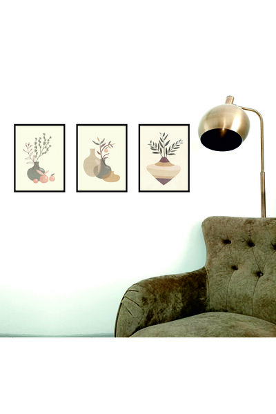 RET Dizayn Σετ Σαλονιού Διακοσμητικό Ρετρό Τραπέζι MDF (με όψη πλαισίου)