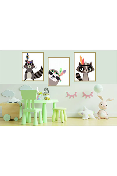 RET Dizayn Set de mobilier pentru camera copiilor, masă decorativă retro din ...