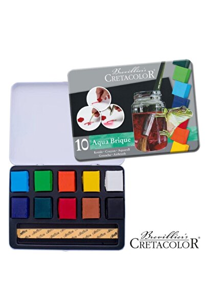 Genel Markalar Aqua Brique Profesyonel Tablet Sulu Boya 10 Renk 41510