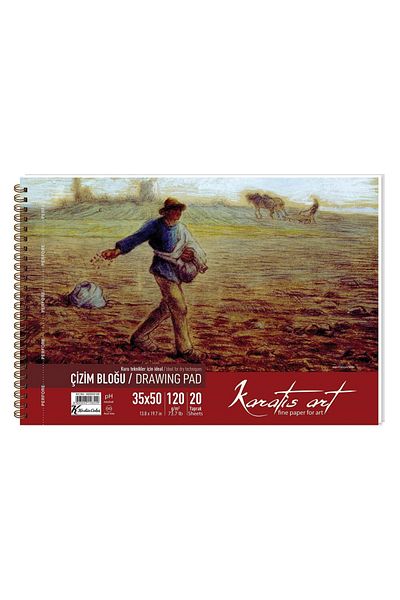 KESKİN COLOR Karatis Art 120gr 35x50 20 Yp. Bloc de desen în spirală 482002-99