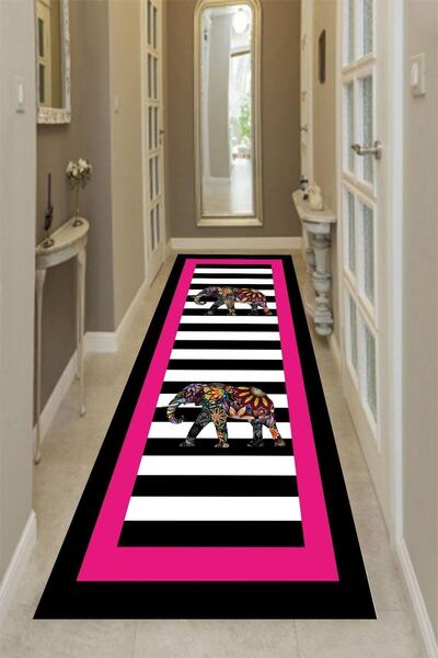 MODANOİVA Kaymaz Dot Taban Yıkanabilir Yolluk