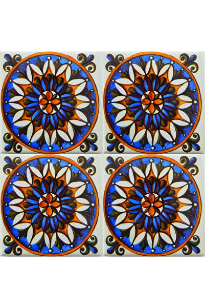 KÜTAHYA ÇİNİ SANAYİ 10x10 Cm Çini Desenli Çini Seramik Karo