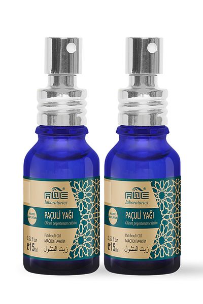 Awe Laboratories Awe 2 Pack Cemre Patchouli Essential Oil - 15 ml, Easy Use with Spray