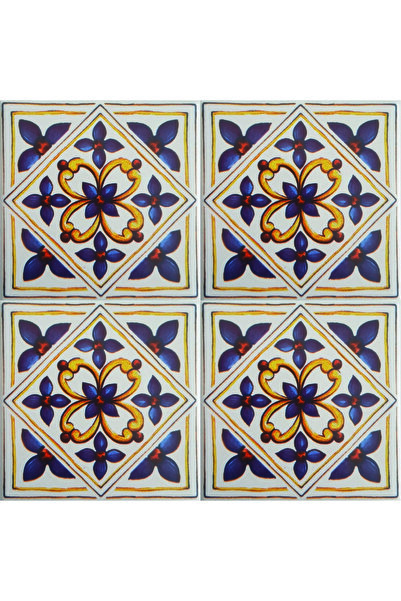 KÜTAHYA ÇİNİ SANAYİ 10x10 Cm Çini Desenli Çini Seramik Karo