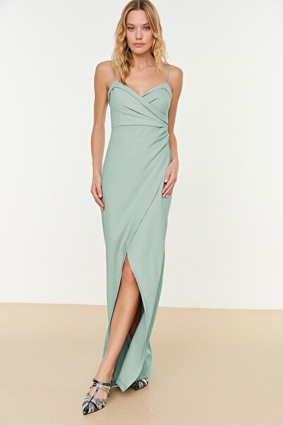 Trendyol Collection Evening & Prom Dress - Green - Wrapover