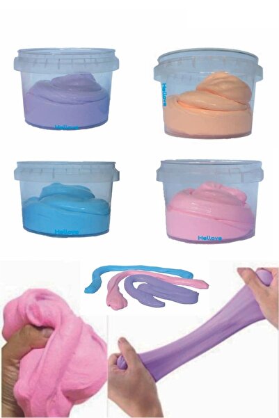 AVMmarketim Slime Eğitici Oyuncak Oyun Hamuru Slaym 4 Adet Sılaym Oyuncak