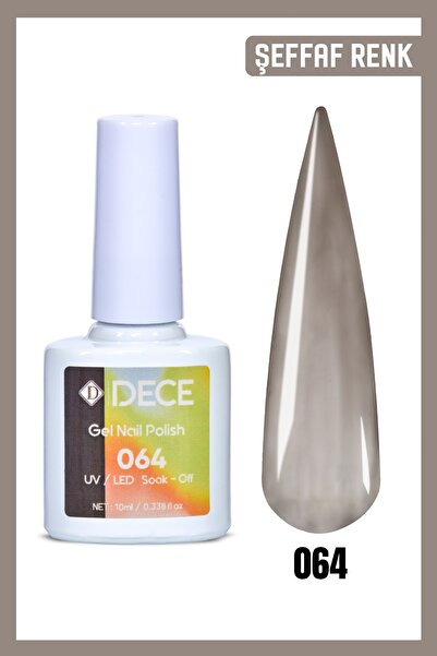 d dece Dece Kalıcı Oje Uv Led D064 (ŞEFFAF RENK) 10ml