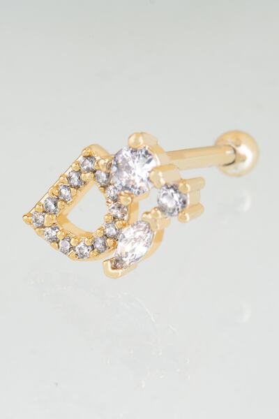 Sortie Aksesuar D Figürlü Zirkon Taşlı Tragus Küpe Piercing 011