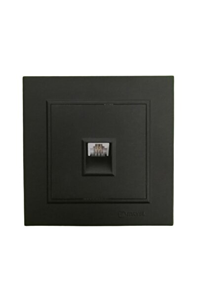 MAKEL Karea Siyah Nümeris Telefon Prizi+çerçeve