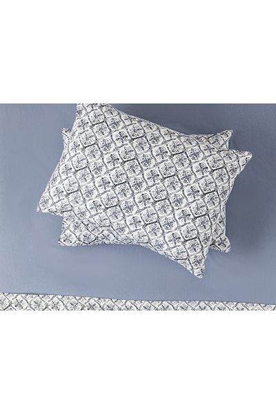 English Home Gem Roses Βαμβακερή Μαξιλαροθήκη 2 τεμαχίων 50x70 εκ. Indigo