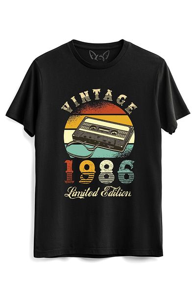 Alfa Tshirt Vintage 1986 Limeted Edition Μαύρο Tshirt