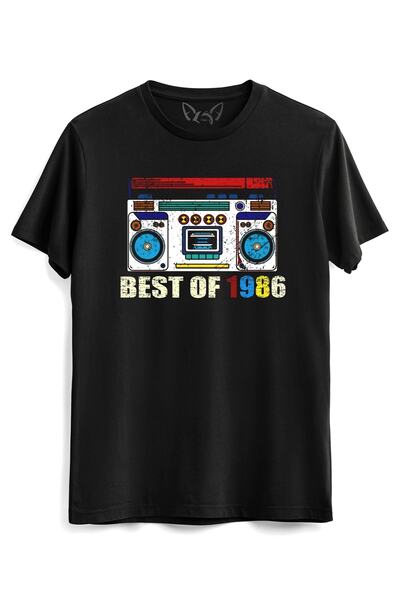 Alfa Tshirt تيشيرت أسود من Vintage 1984 Best Of Tape