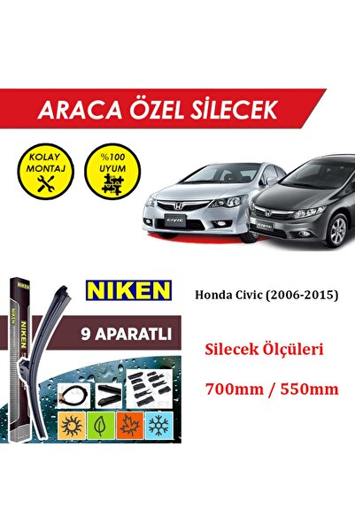 MeyZone Honda Civic Ön Cam Silecek Takımı (2006-2015)