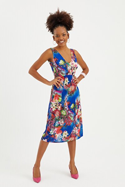 Quincey V-подібний виріз на спині сукня