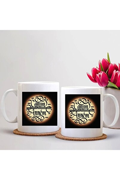 sıradışıhediyem كوب عيد الأم بالخط